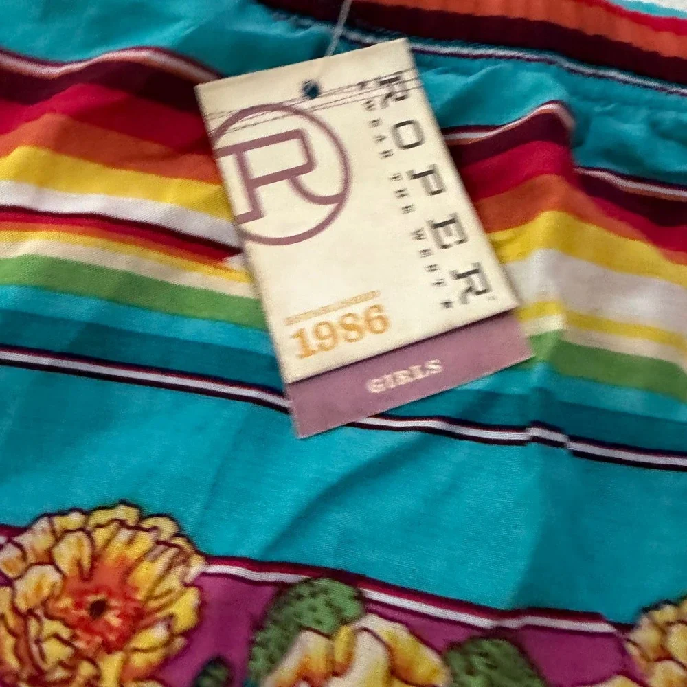 Roper Girls Little Wildflower Graphic Tee and Serape Floral Skirt Set Size 4-5